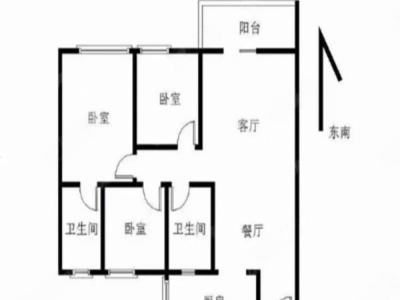 海湾花园小区0室4厅6卫户型图1