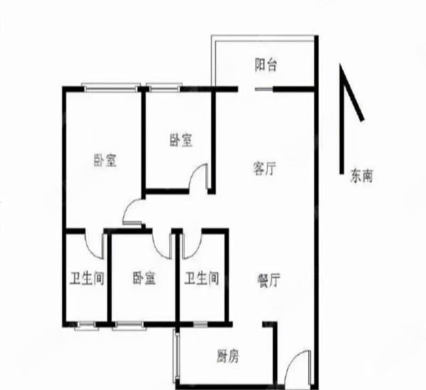 海湾花园小区0室4厅6卫户型图