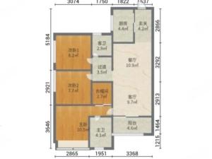 万科城南区 3室2厅 89.33㎡ 精装珠海香洲区上冲二手房图片