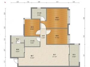 保利时代 3室2厅 95.31㎡ 精装珠海金湾区航空新城二手房图片