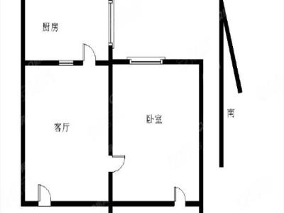 第一城小区1室1厅1卫户型图1