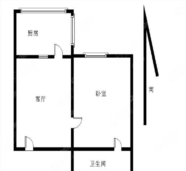 第一城小区1室1厅1卫户型图