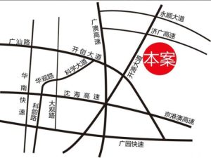 广州越秀岭南雅筑新房楼盘交通图3